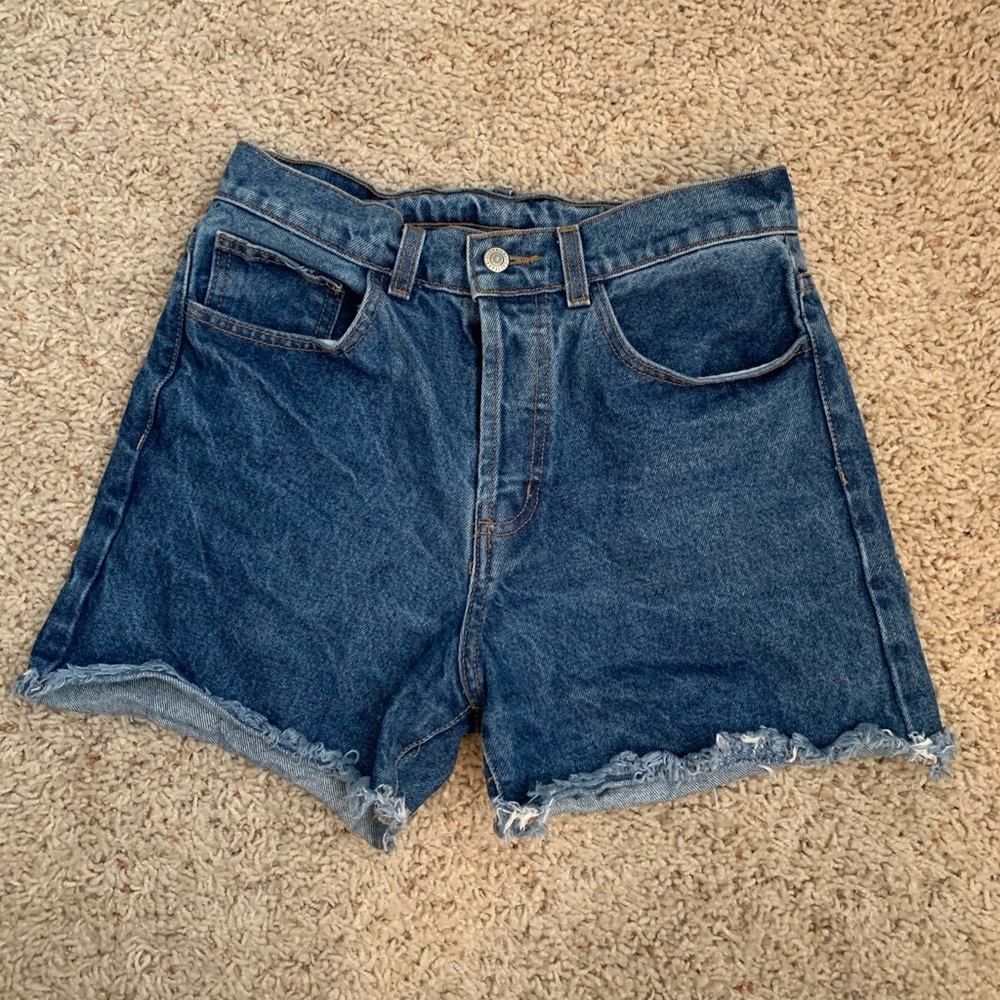 BRANDY MELVILLE LONG DARK WASH SHORTS